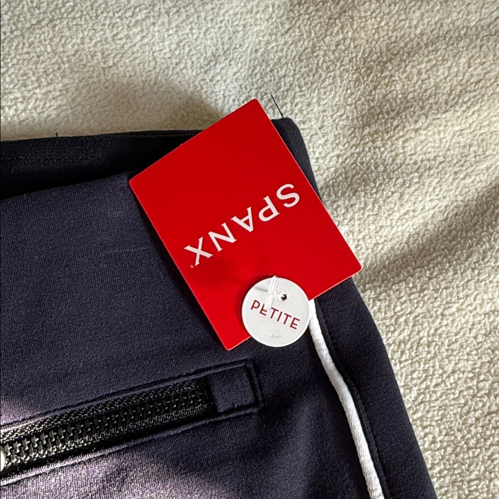 NWT SPANX Perfect Pant Ankle Piped Skinny Pant in Classic Navy Large petite LP - Picture 6 of 8